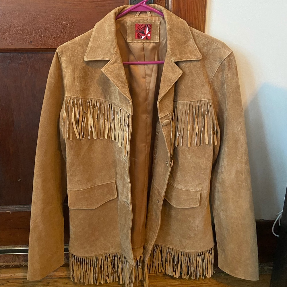 Marlboro Vintage Suede Fringe Jacket - Size L